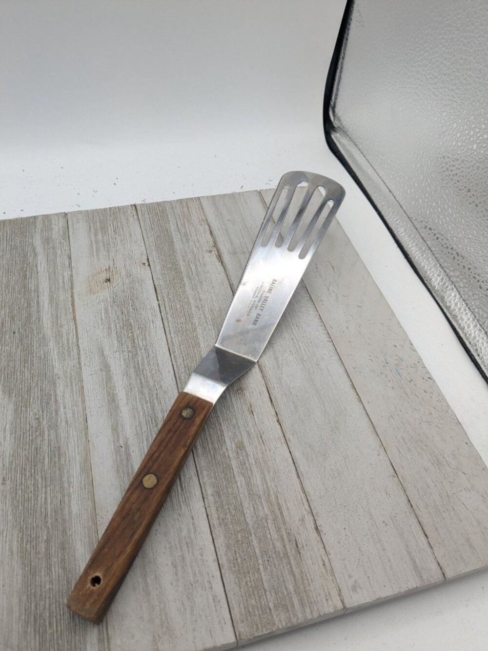 Vernco Stainless Steel Cake Brownie Spatula Server Wood Handle